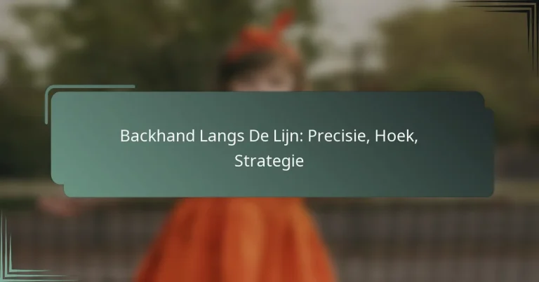 Backhand Langs De Lijn: Precisie, Hoek, Strategie