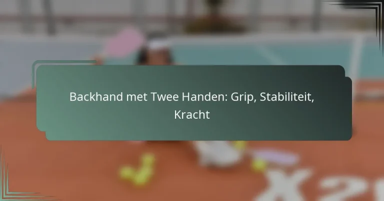 Backhand met Twee Handen: Grip, Stabiliteit, Kracht