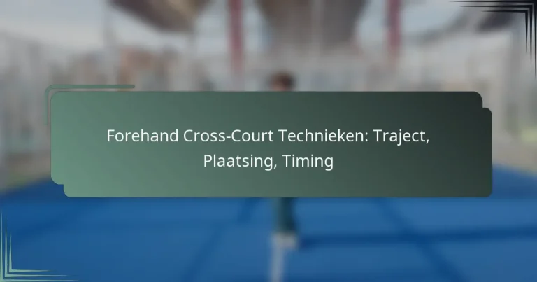 Forehand Cross-Court Technieken: Traject, Plaatsing, Timing