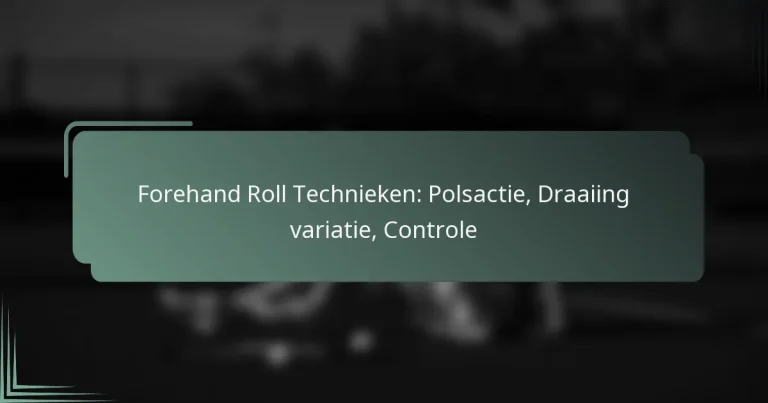 Forehand Roll Technieken: Polsactie, Draaiing variatie, Controle
