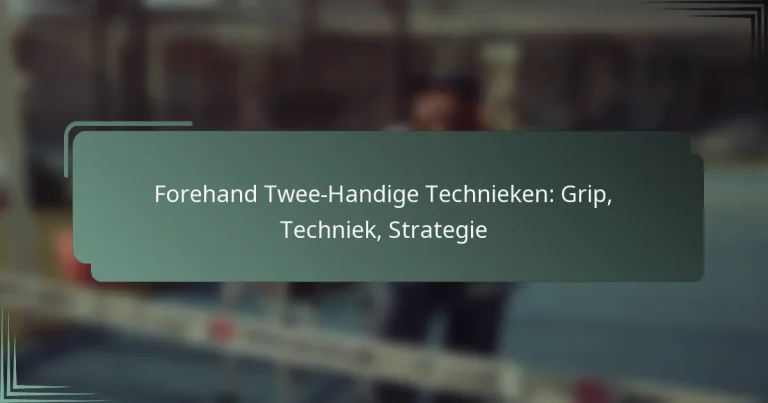 Forehand Twee-Handige Technieken: Grip, Techniek, Strategie